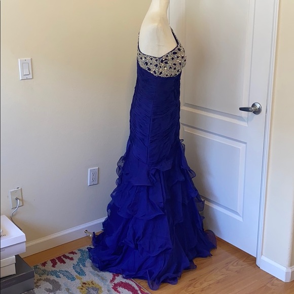 Ruffled Embellished Evening Prom Gown Dulcci Vetan - Picture 6 of 15